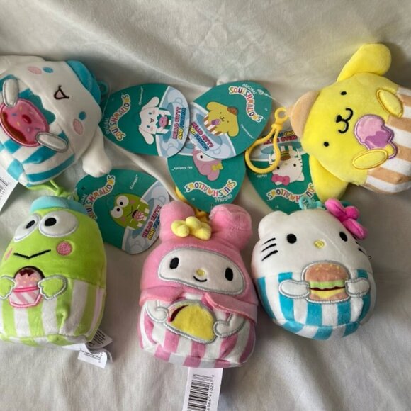 Squishmallow x Hello Kitty clips Stripes and Summer Treats Keroppi, My Melody - Picture 3 of 4